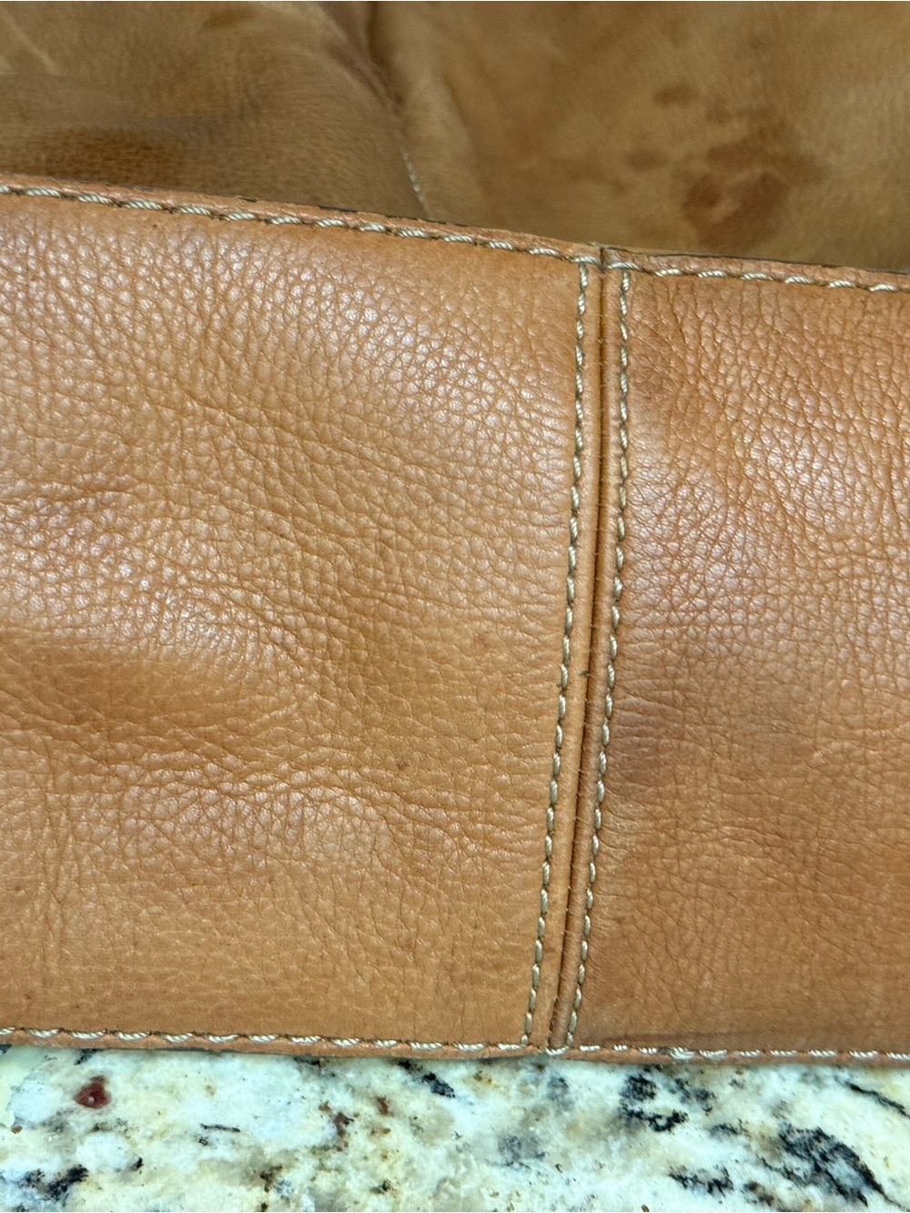 Fossil Tan Leather Bucket Bag - Picture 7 of 9